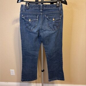Gloria Vanderbilt Y2K Bootcut Jeans Flap Pockets Embroidered Size 6